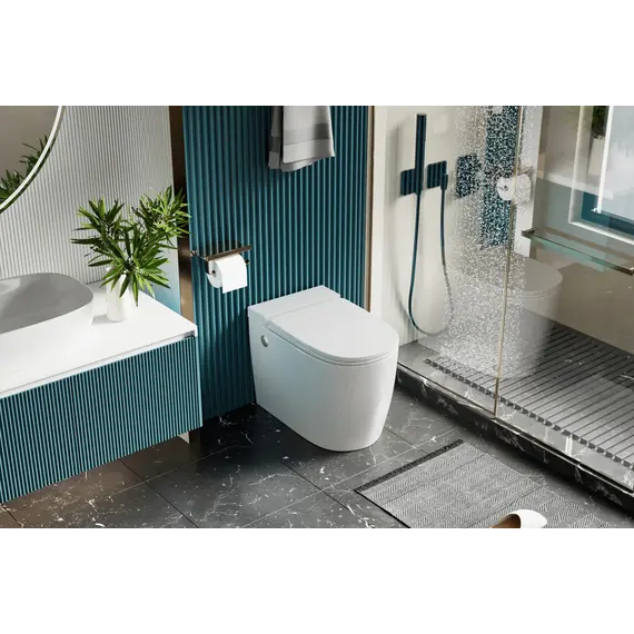 Унитаз ABBER Bequem AC1114P приставной белый с импульсным смывом