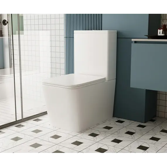 Унитаз ABBER Rechteck AC1210 компакт белый, безободковый