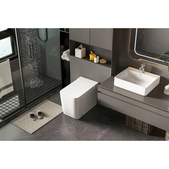 Унитаз ABBER Rechteck AC1212P приставной белый с импульсным смывом