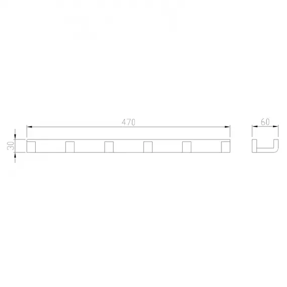 Вешалка на 6 крючков ABBER Westen AA1752B черная матовая