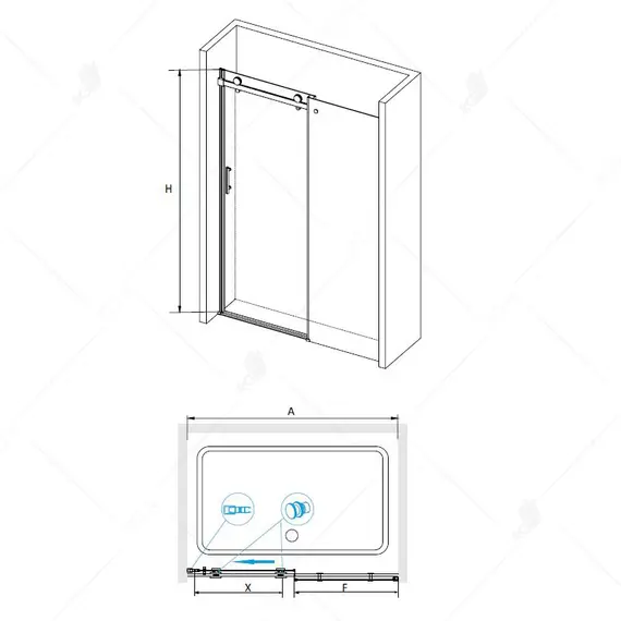 Душевая дверь RGW TO-10  (140*195)