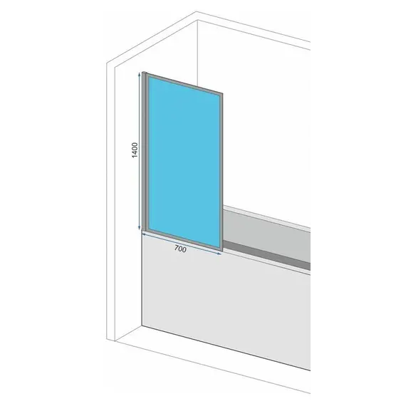 Шторка на ванну Elegant REA-W5600