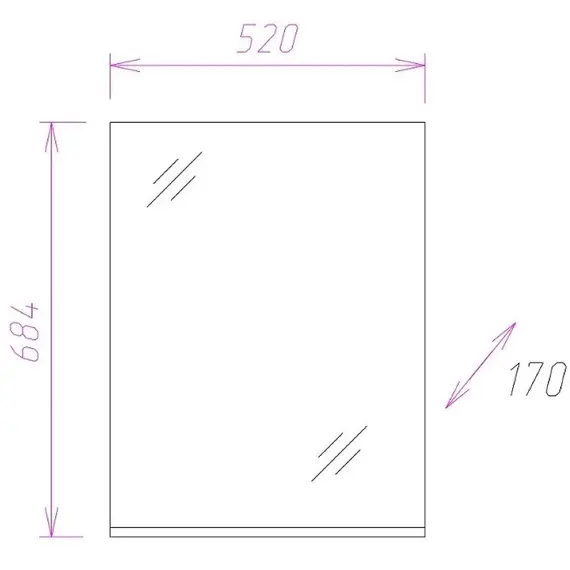 Зеркало Onika ЭКО 52 белое