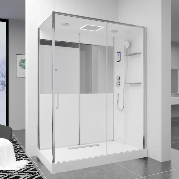 Душевая кабина с паром Black & White Galaxy G8890  85х160