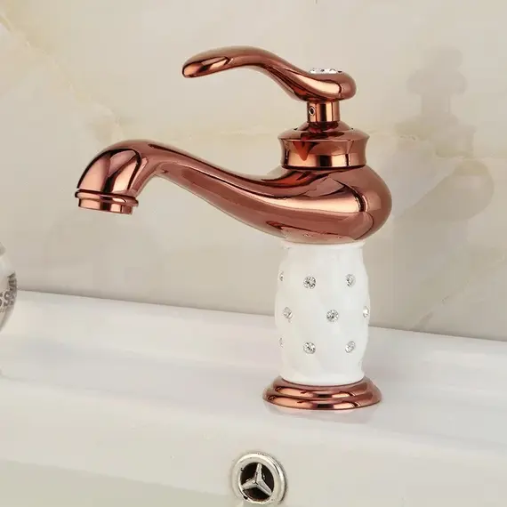 Смеситель для раковины ACWEN 22102019 красное золото