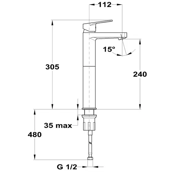 Смеситель для накладной раковины Mofem zenit 150-1963-01