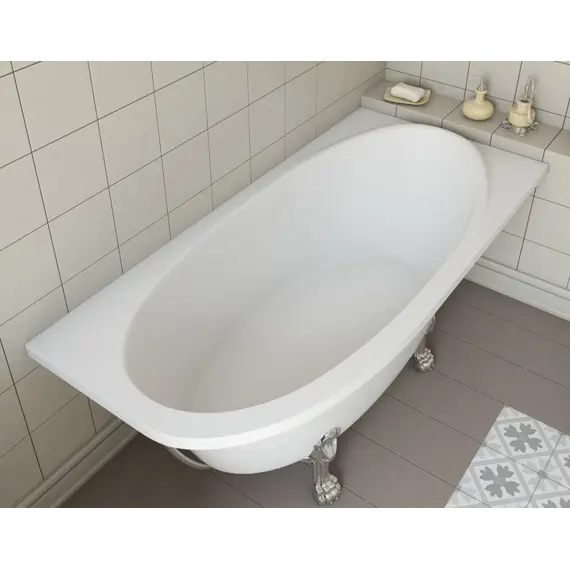 Ванна из литьевого мрамора Эстет Венеция 170x80 правая на ножках "Бронза"