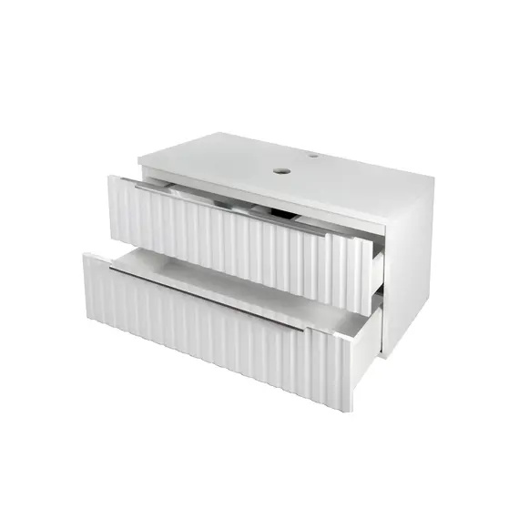 Тумба подвесная ACWEN ГРАЦИЯ 90 , со столешницей, без раковины, белая матовая