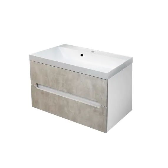 Тумба  подвесная ACWEN TORNO 80  айс фраппе, с раковиной Слим 80