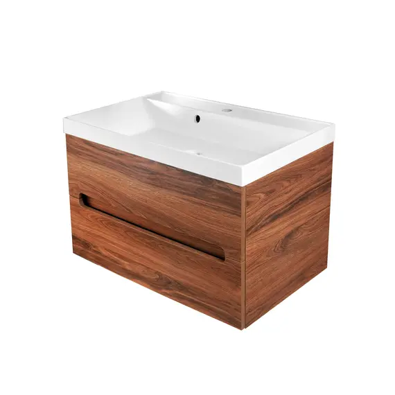 Тумба  подвесная ACWEN TORNO 60/80  дерево Engadina с раковиной