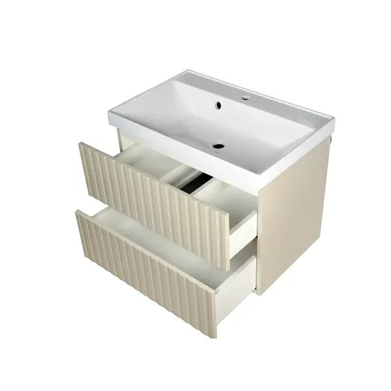 Тумба подвесная ACWEN Элеганс 70 оливин с раковиной Комфорт 70