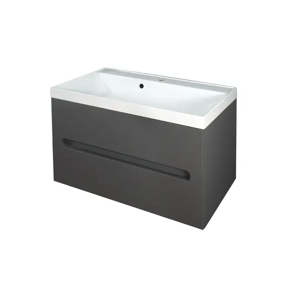 Тумба подвесная  ACWEN TORNO 80  графит, раковиной Слим 80