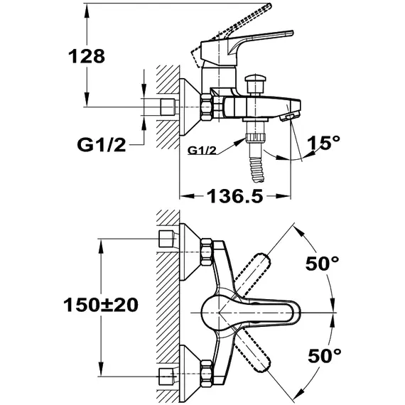 Смеситель для душа Mofem Pro, без душевого набора 151-1751-00