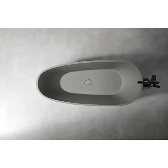 Ванна из искусственного камня ABBER Dortmund 170х75 светло-серая матовая