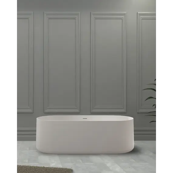 Ванна из искусственного камня ABBER Stein AS9607 белая матовая 170*75