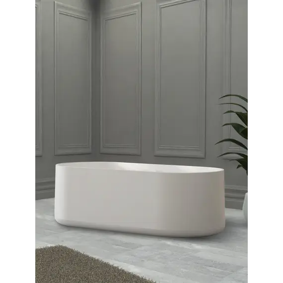 Ванна из искусственного камня ABBER Stein AS9607 белая матовая 170*75