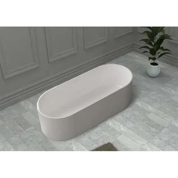 Ванна из искусственного камня ABBER Stein AS9607 белая матовая 170*75