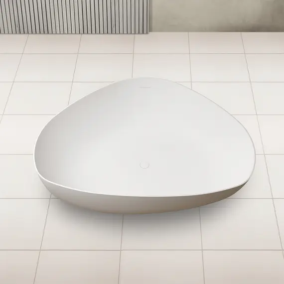 Ванна из искусственного камня ABBER Stein AS9608 белая матовая 180*130