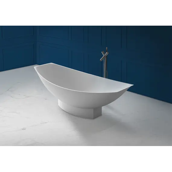 Ванна из искусственного камня ABBER Stein AS9610 белая матовая 180*80