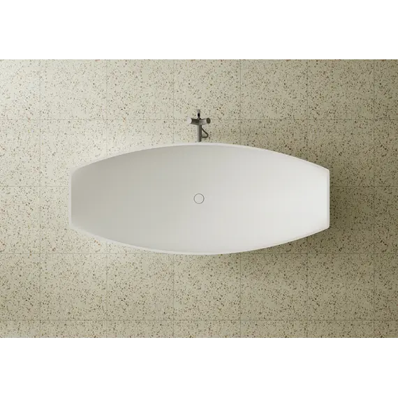 Ванна из искусственного камня ABBER Stein AS9610 белая матовая 180*80