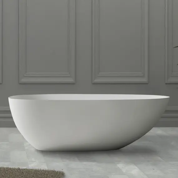 Ванна из искусственного камня ABBER Stein белая матовая