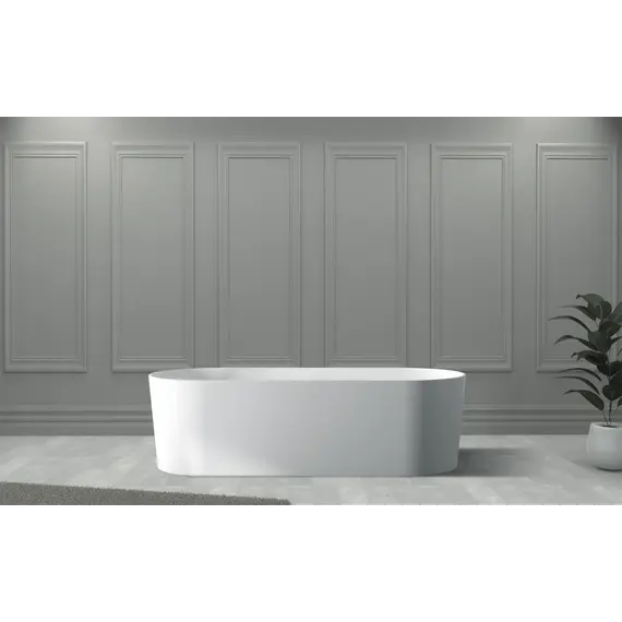 Ванна из искусственного камня ABBER Stein AS9614 белая матовая 180*75