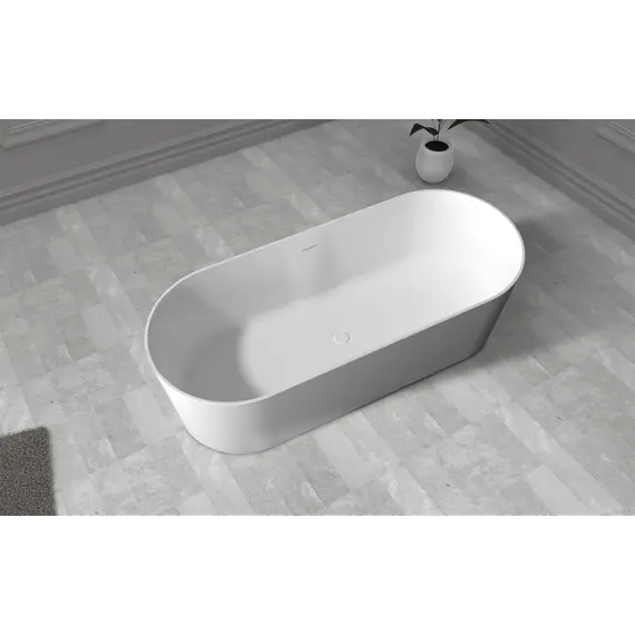 Ванна из искусственного камня ABBER Stein AS9614 белая матовая 180*75