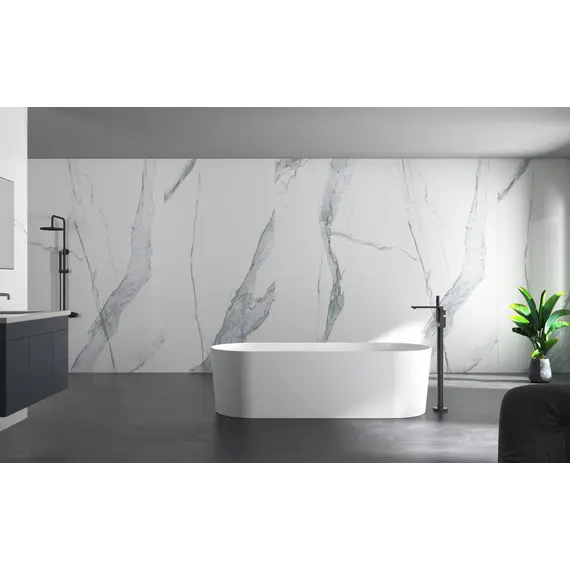 Ванна из искусственного камня ABBER Stein AS9614 белая матовая 180*75