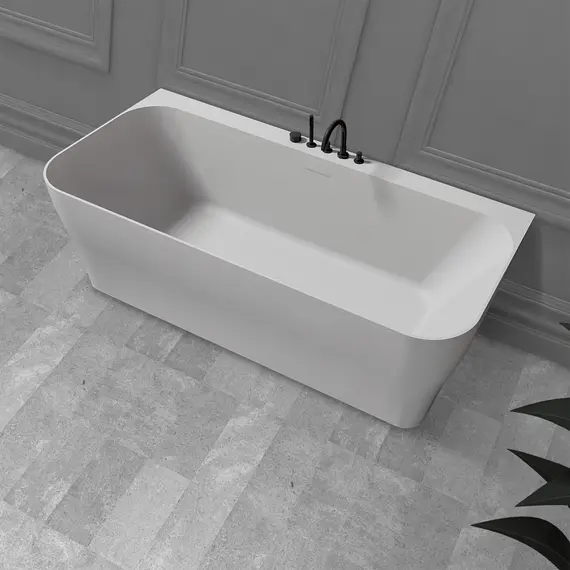 Ванна из искусственного камня ABBER Stein AS9616 белая матовая 170*80