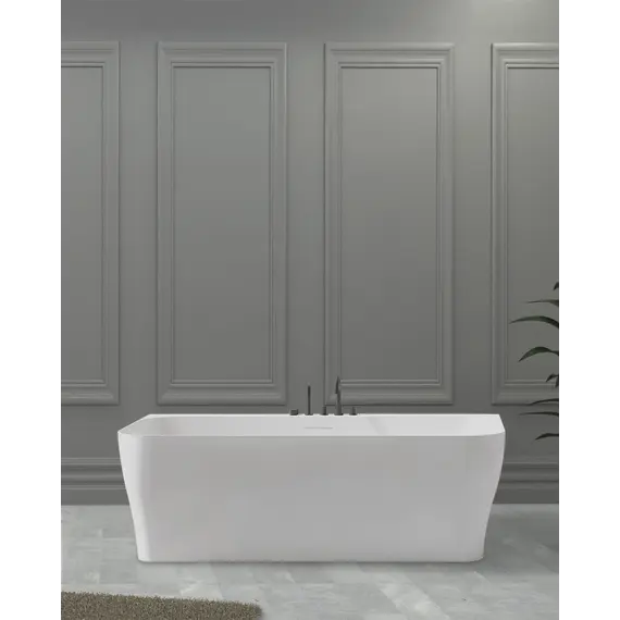 Ванна из искусственного камня ABBER Stein AS9616 белая матовая 170*80