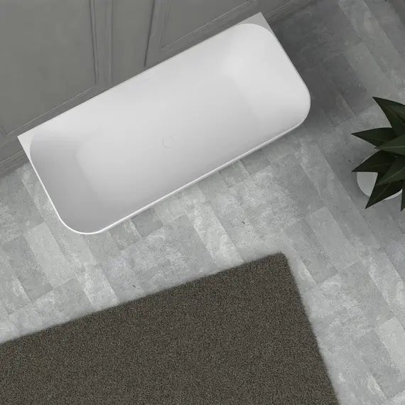 Ванна из искусственного камня ABBER Stein AS9617 белая матовая 170*75