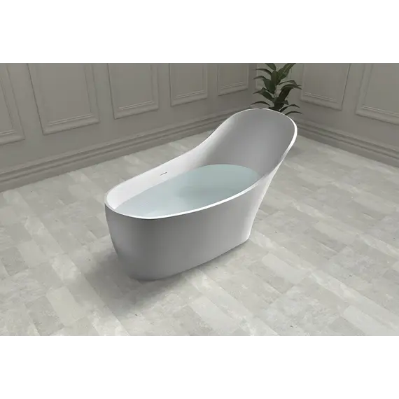 Ванна из искусственного камня ABBER Stein AS9618 белая матовая 170*75