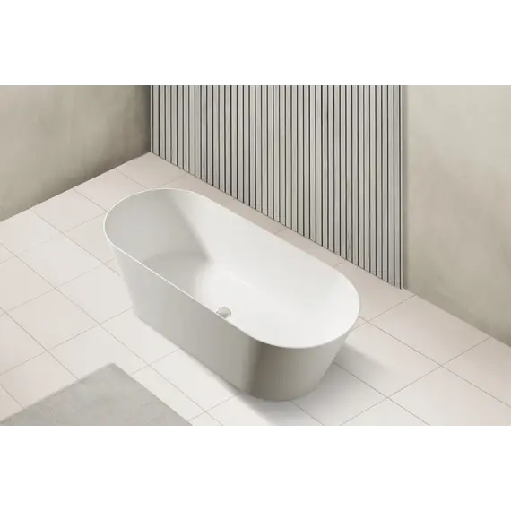 Ванна из искусственного камня ABBER Stein AS9622 белая матовая 165*70