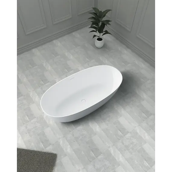 Ванна из искусственного камня ABBER Stein AS9624 белая матовая