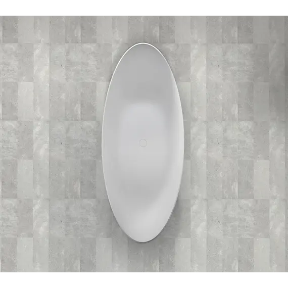 Ванна из искусственного камня ABBER Stein AS9633 белая матовая 180*80