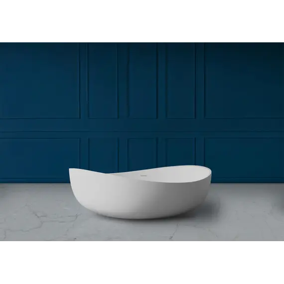 Ванна из искусственного камня ABBER Stein AS9639 белая матовая 180*110