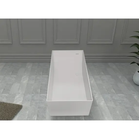 Ванна из искусственного камня ABBER Stein AS9640-1.5 белая матовая