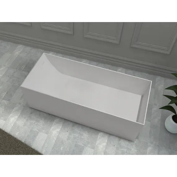 Ванна из искусственного камня ABBER Stein AS9640-1.5 белая матовая