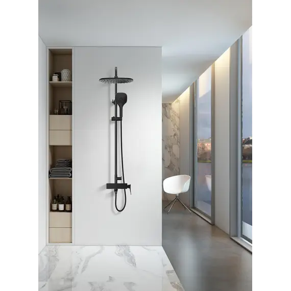 Душевая стойка ACWEN  17100MB  черный матовый