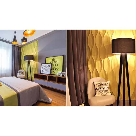 Панель гипсовая 3D ARTPOLE BLADE + platinum (глянец/мат)