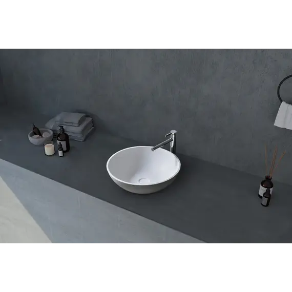 Раковина накладная ABBER Stein AS2608 белая матовая