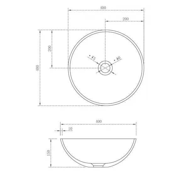 Раковина накладная ABBER Stein AS2608 белая матовая