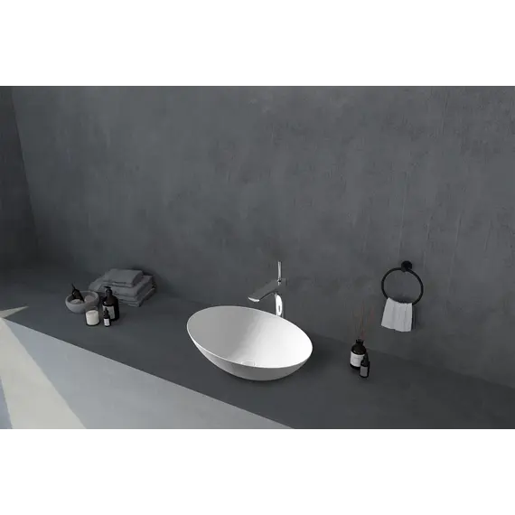 Раковина накладная ABBER Stein AS2609 белая матовая