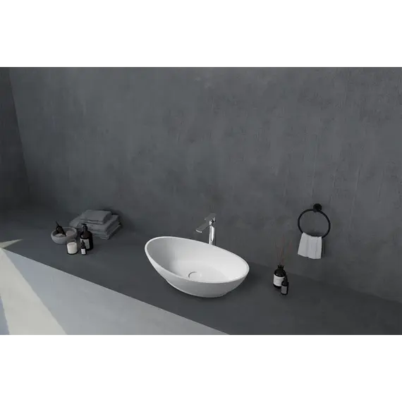 Раковина накладная ABBER Stein AS2610 белая матовая