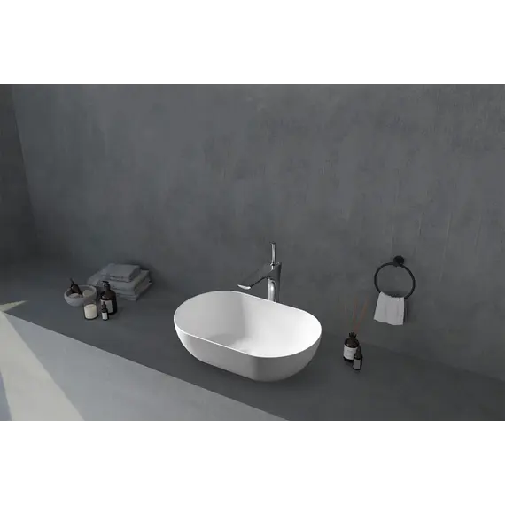 Раковина накладная ABBER Stein AS2611 белая матовая