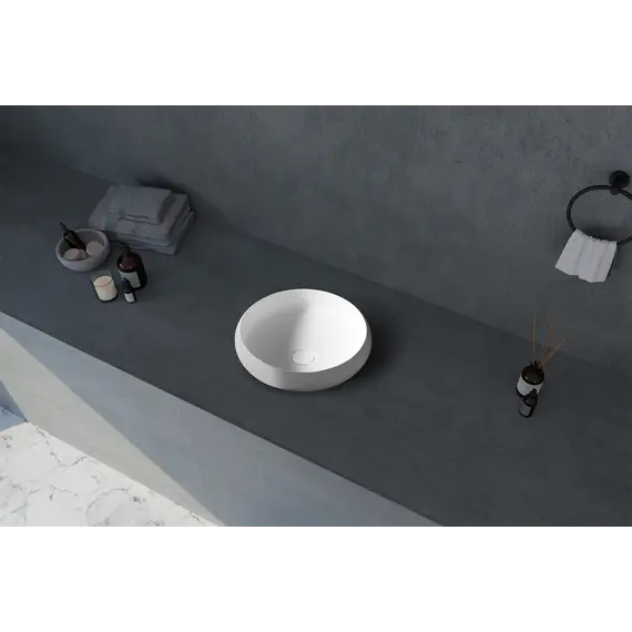 Раковина накладная ABBER Stein AS2613 белая матовая