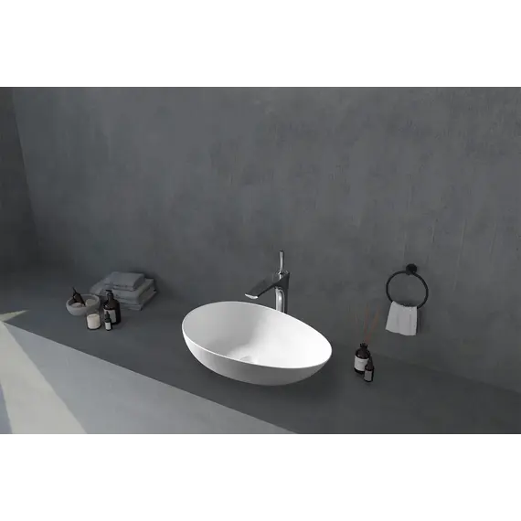 Раковина накладная ABBER Stein AS2615 белая матовая