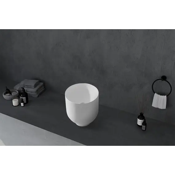 Раковина накладная ABBER Stein AS2618 белая матовая