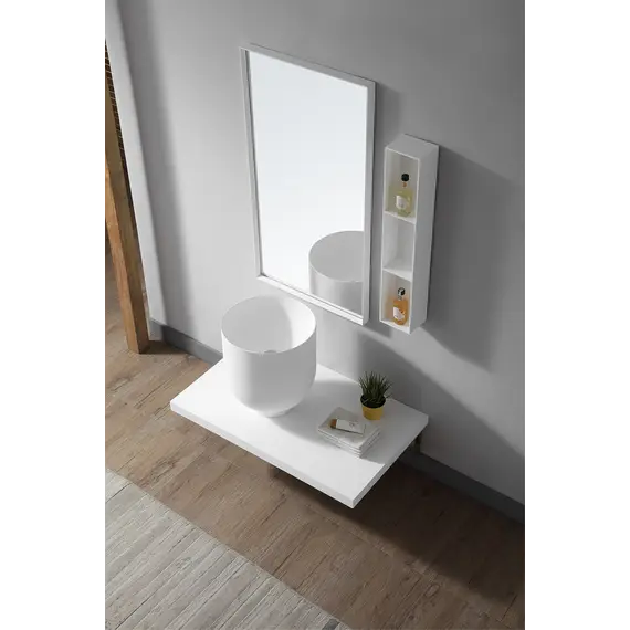 Раковина накладная ABBER Stein AS2618 белая матовая