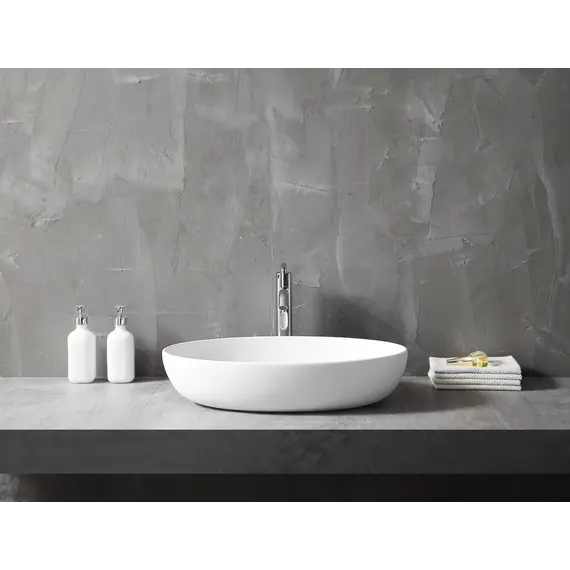 Раковина накладная ABBER Stein AS2619 белая матовая